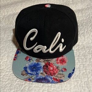 Cali Black Floral unisex Cap